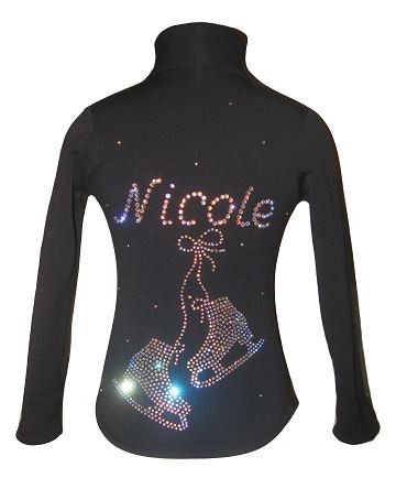 Ice Skating Jacket personalized with Name and Rhinestone Applique - CJ101