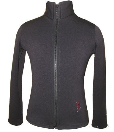 Ice Skating Jacket personalized with Name and Rhinestone Applique - CJ101 2ND VIEW