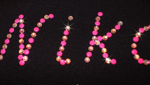 Personalized Ice Skating Jacket with Pink "Neon Swirls" Applique 3RD VIEW