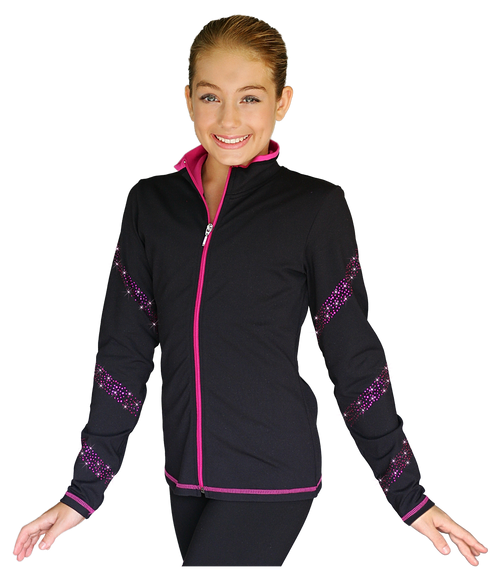 ChloeNoel Figure Skating Outfit - PS96 Figure Skating Pants and JS96 Crystal Spiral Figure Skating Jacket