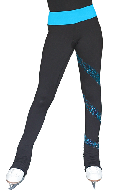 ChloeNoel Figure Skating Outfit - PS96 Figure Skating Pants and JS96 Crystal Spiral Figure Skating Jacket