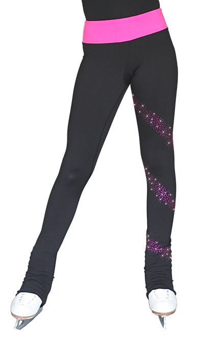 ChloeNoel Figure Skating Outfit - PS96 Figure Skating Pants and JS96 Crystal Spiral Figure Skating Jacket