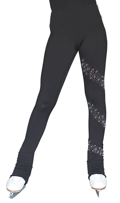 ChloeNoel Figure Skating Outfit - PS96 Figure Skating Pants and JS96 Crystal Spiral Figure Skating Jacket