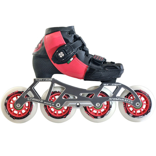 Atom Luigino Kid's 4 Wheel Adjustable Challenge Outdoor Inline Skate Package 3rd view