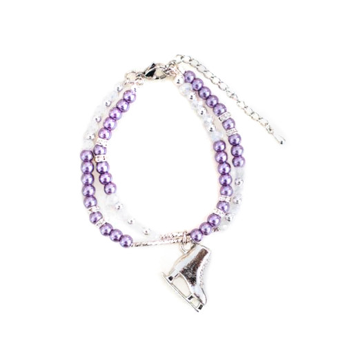 Ice Skating Jewelry - Beaded Lilac Bracelet