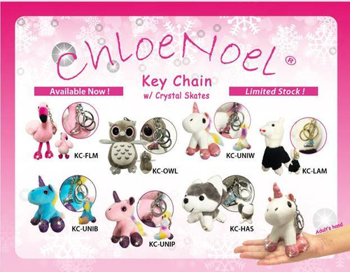 ChloeNoel Cute Animal Key Chain Wallets w/ Crystal Skates - Dog