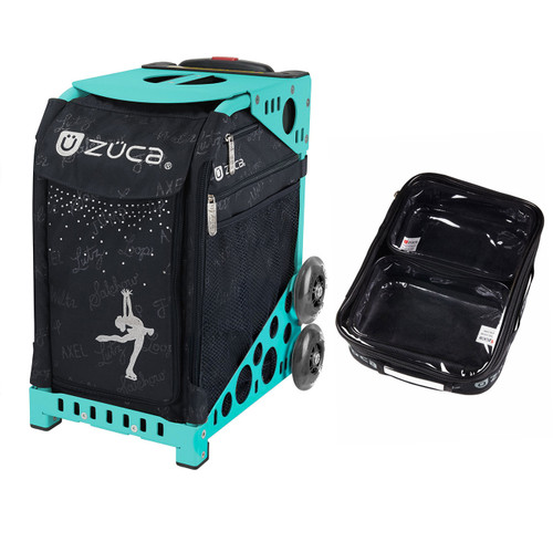 Zuca Sport Bag - Ice Queen with Gift  One Large and Two Mini Utility Pouches (Turquoise Frame)