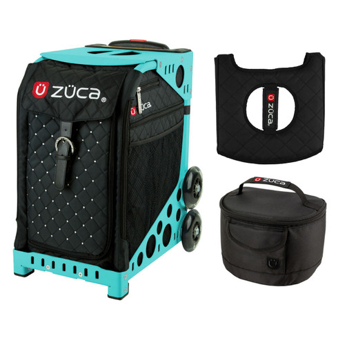 Zuca Sport Bag - Mystic with Gift  Seat Cover and  Lunchbox (Turquoise Frame)