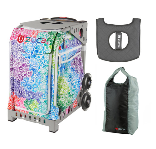 Zuca Explosion Bag with Gift Lunchbox and Stuff Sack - Hot-Rod (Grey Frame)