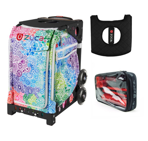 Zuca Exposition with FREE Seat Cover and Zuca Utility Pouch(Small) (Black Frame)