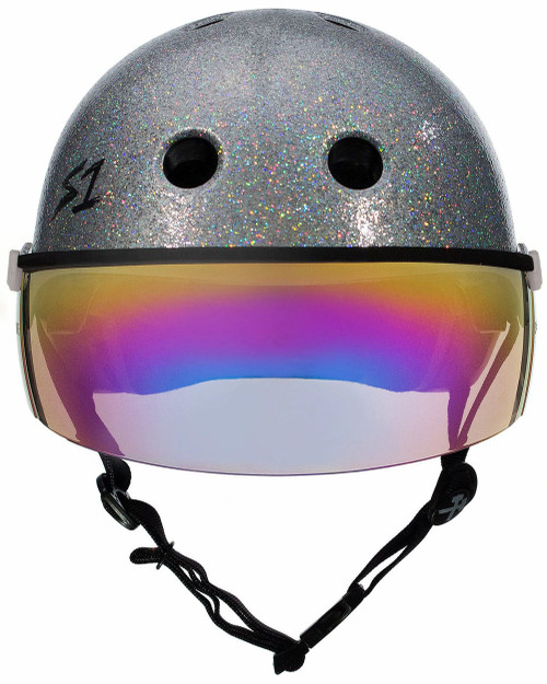 S1 Lifer Visor Helmet - Silver Gloss Glitter w/ Iridium Visor