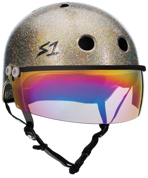 S1 Lifer Visor Helmet - Gold Gloss Glitter w/Iridium Visor