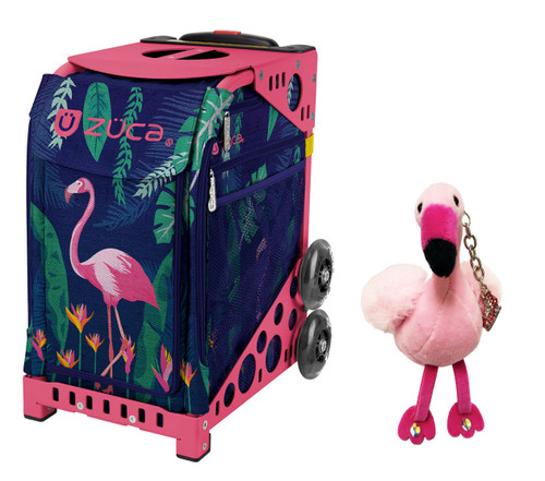 Zuca Sport Bag - Flamingo with FREE Animal Key Chain w/Crystal Skates