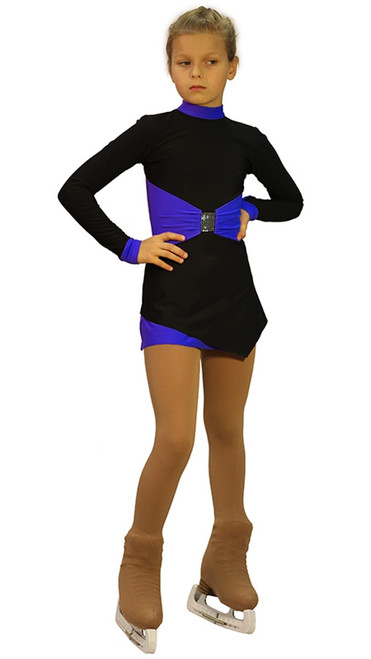 IceDress Figure Skating Outfit - Thermal - Oriental-2 (Black and  Cornflower blue)