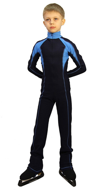 IceDress - Figure Skating Training Overalls -  Axel (Gray and Blue)