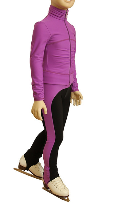 IceDress Figure Skating Outfit - Thermal - Drape-2 (Purple)