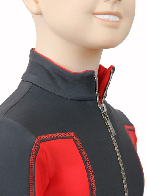 IceDress Figure Skating Outfit - Thermal - Squares (Red)