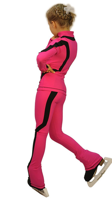 IceDress Figure Skating Jacket -Flip (Fuchsia with Black Line)