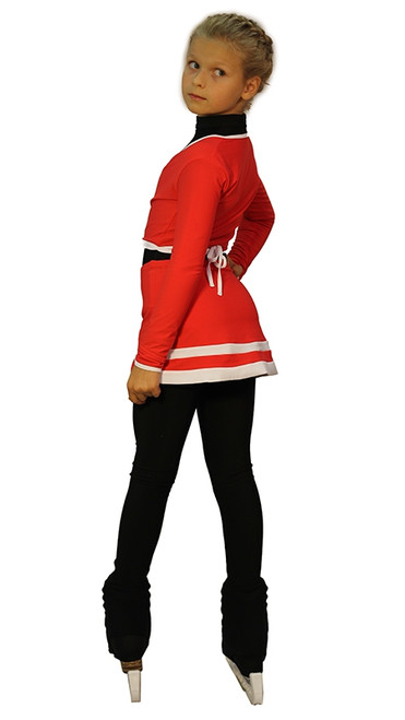 IceDress - Figure Skating Skirt s -Line (Red and White)