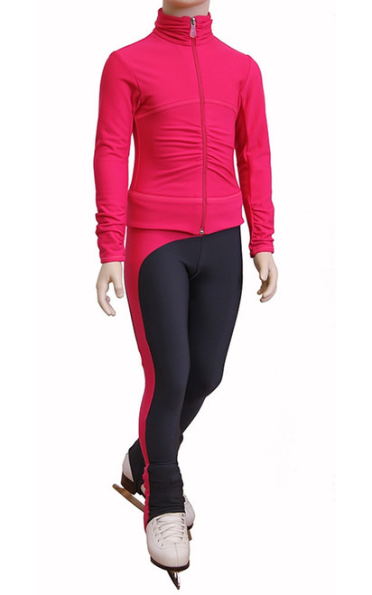 IceDress Figure Skating Pants - Drape-2 (Raspberry)