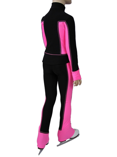 IceDress Figure Skating Pants - Squares (Pink)