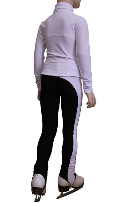 IceDress Figure Skating Jacket - Drape-2 (White)