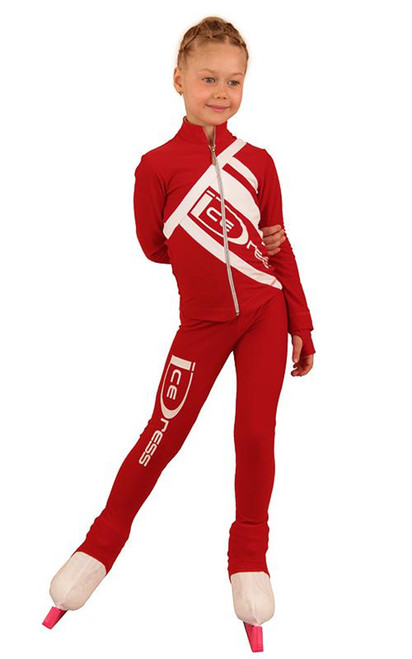 IceDress Figure Skating Outfit - Thermal - IceDress (Red with White)