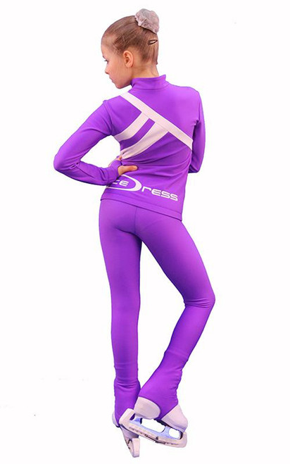IceDress Figure Skating Outfit - Thermal - IceDress (Purple with White)