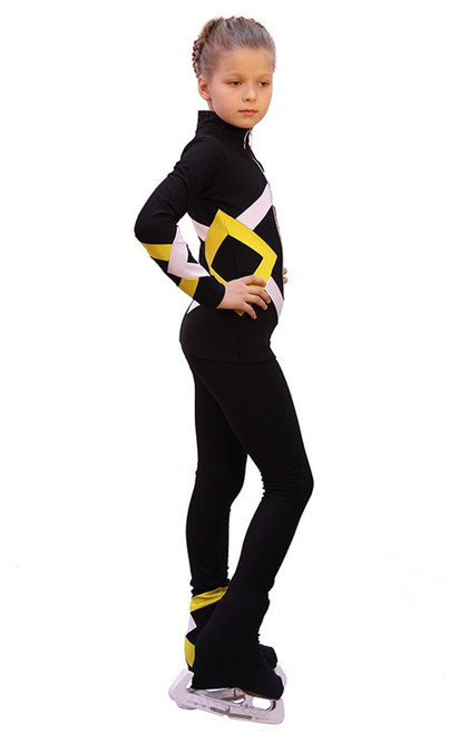 IceDress Figure Skating Outfit - Thermal - Bauer (Black, Yellow and White)