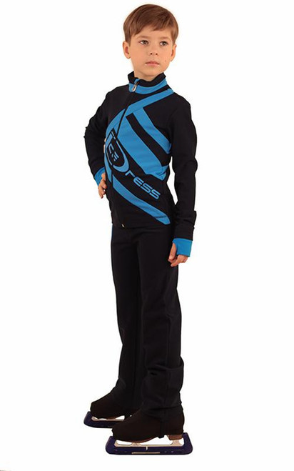 IceDress Figure Skating Outfit - Thermal - IceDress for Boys(Black with Blue  )