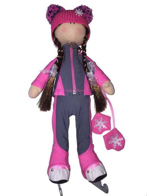 Tilda Doll by IceDress- Figure Skater - Bracket Outfit  (Pink)