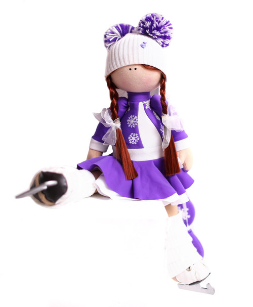 Tilda Doll by IceDress- Figure Skater - Snowflake (Purple and White)
