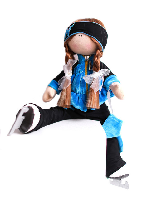 Tilda Doll by IceDress- Figure Skater - Velvet Butterfly with Vest (Blue)