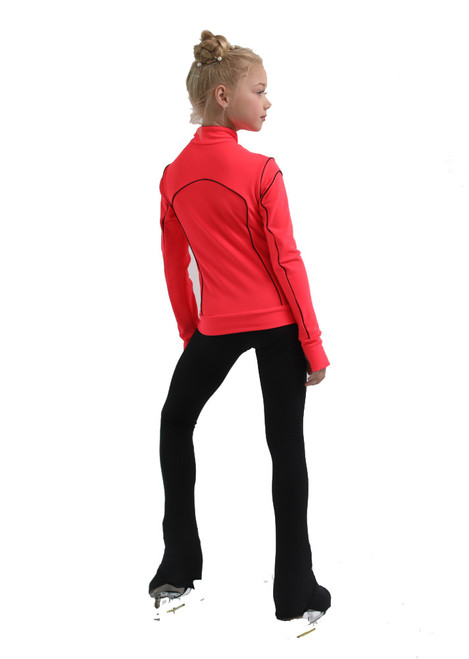 IceDress Figure Skating Outfit - Thermal - Kant (Hot Coral with Black)