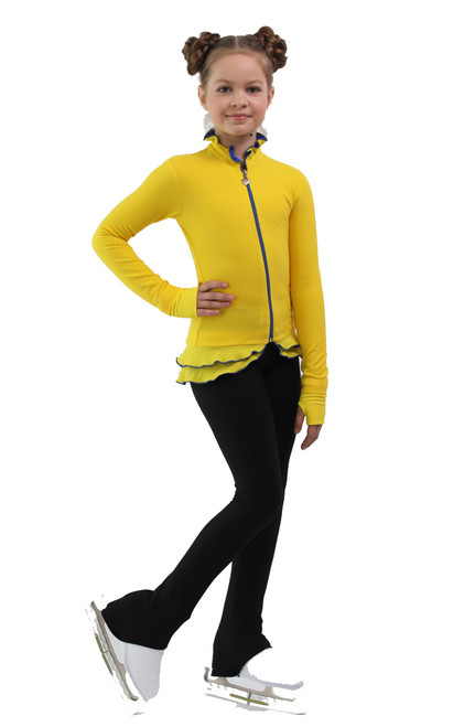 IceDress Figure Skating Jacket - Thermal - Minx (Yellow, Cornflower, Black)