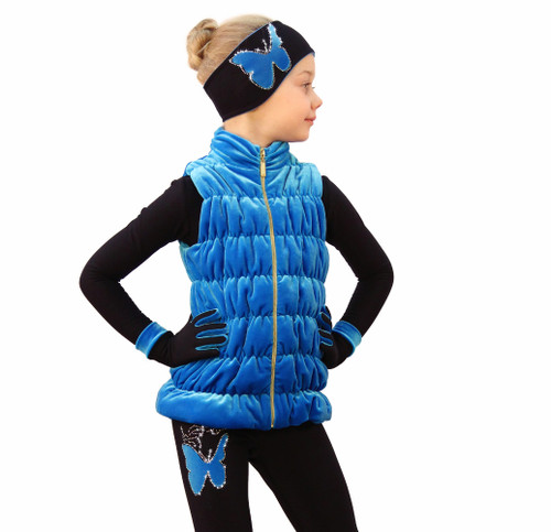 IceDress Figure Skating Vest - Thermal - Velvet (Blue)