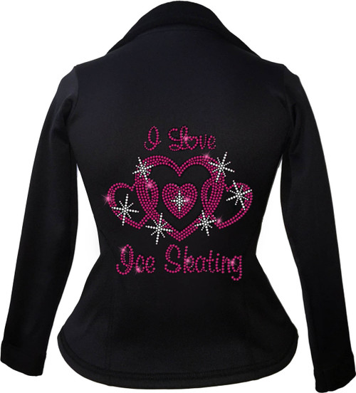 Kami-So Polartec Ice Skating Peplum Design Jacket - I Love Skating 3rd view