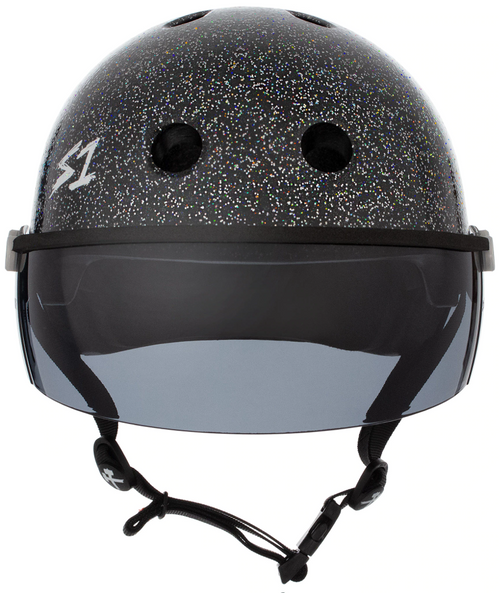 S1 Lifer Visor Helmet - GEN 2 - Black Gloss Glitter w/ Tint Visor