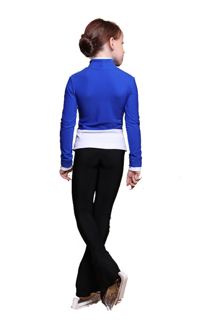 IceDress Figure Skating Jacket - Thermal - Benefit (Cornflower Blue with White and Black)