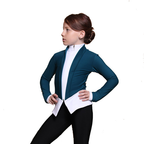 IceDress Figure Skating Jacket - Thermal - Benefit (Mint with White and Black)