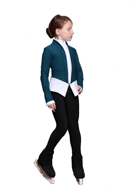 IceDress Figure Skating Jacket - Thermal - Benefit (Mint with White and Black)