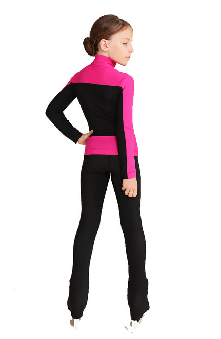 IceDress Figure Skating Pants - Thermal - Bubble Gum (Black, Fuchsia)