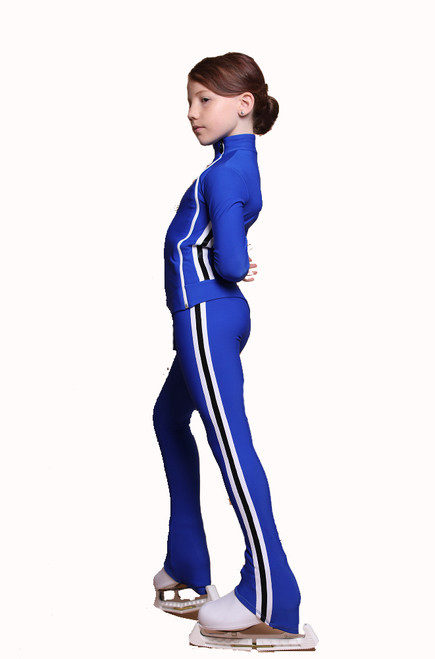 IceDress Figure Skating Pants - Thermal - Olympus (Cornflower Blue with White lamps)