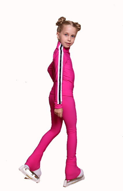 IceDress Figure Skating Pants - Thermal - Olympus (Fuchsia with White lamps)