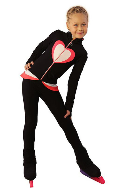 IceDress Figure Skating Outfit - Thermal - Tutti Frutti(Black, Coral, White)