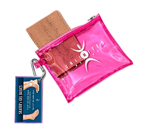Unlimited Motion - Pink Zipper Gel Necessity Kit (10" gel ankle sleeve)
