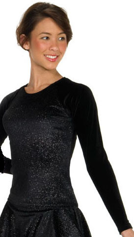 Jerry's 388 Long Sleeves Black Twinkle Top (Size AL)