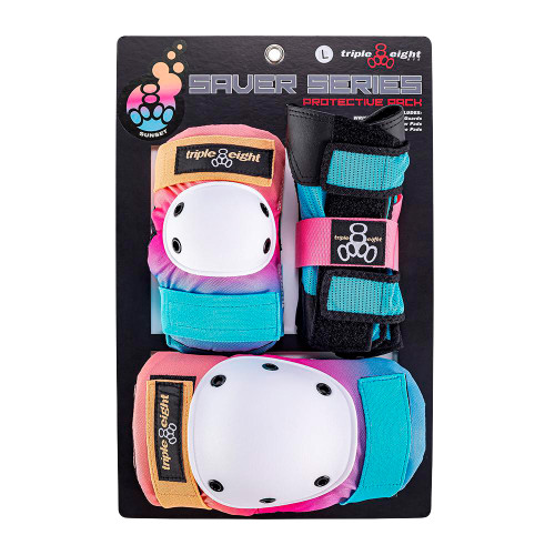 Triple Eight Saver Series Rollerskating Pad Set - Sunset