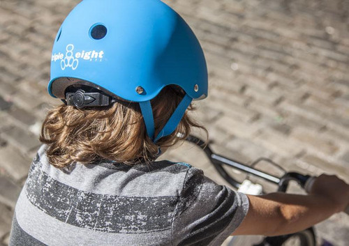 Triple Eight LIL 8 STAAB Dual Certified Sweatsaver Kids Rollerskating Helmet - Neon Blue  (One Size - Toddler 5+)