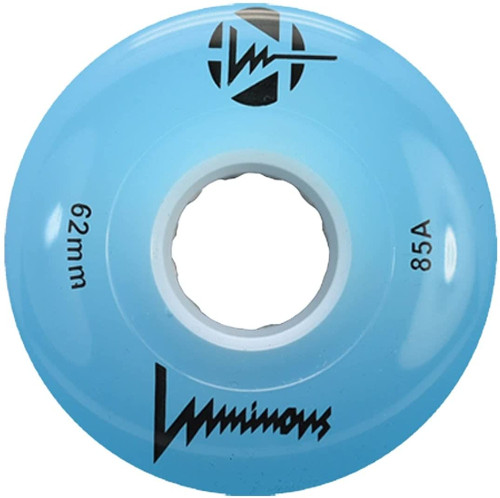 Luminous LED Quad Roller Skate Outdoor Wheels (Sold as Each's, Blue, 62mm/85A)